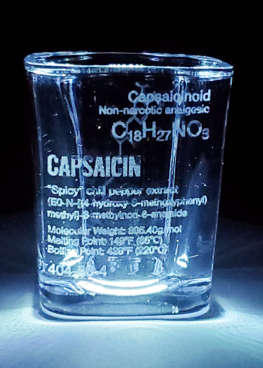 Capsaicin Molecule Shot Glass