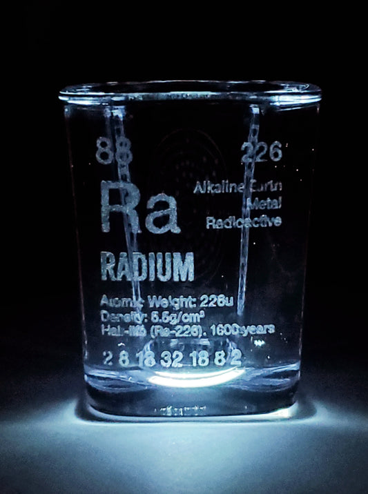 Radium Element Shot Glass