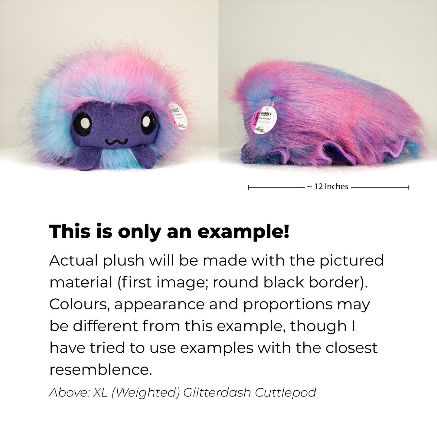 Grizzleplume Cuttlepod - XL Weighted Handmade Plush