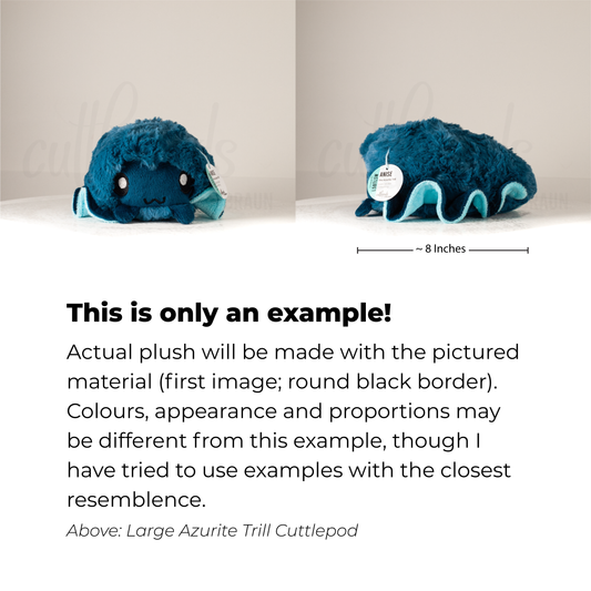 Seafoam Trill Cuttlepod - Medium (Palm-Size) Handmade Plush