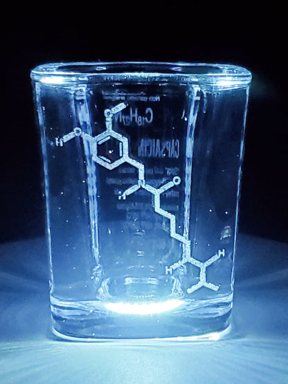 Capsaicin Molecule Shot Glass