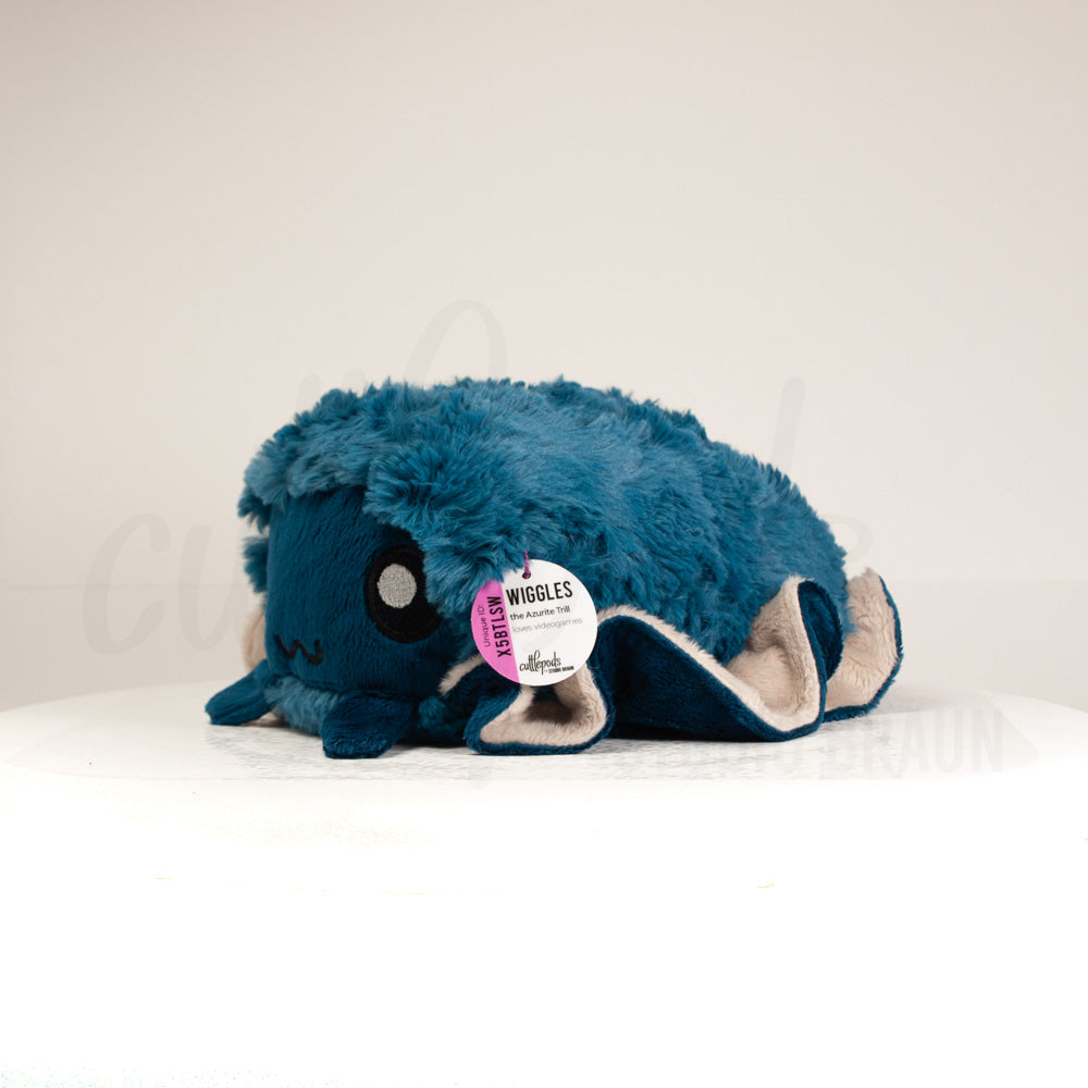 Azurite Trill Cuttlepod - Weighted (Extra-Large) Handmade Plush