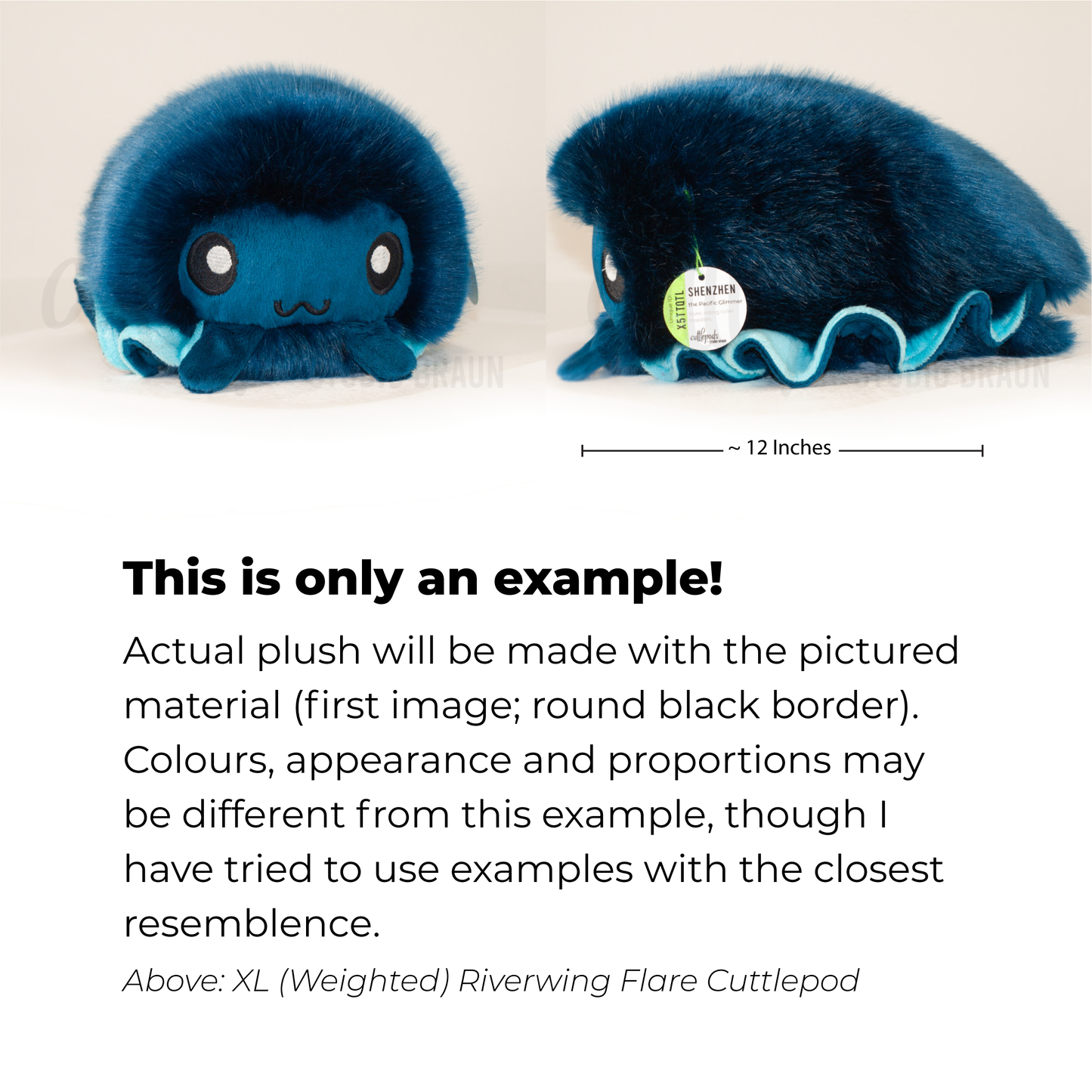 Chaispice Flare Cuttlepod - XL Weighted Handmade Plush