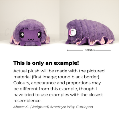 Basilvine Wisp Cuttlepod - XL Weighted Handmade Plush