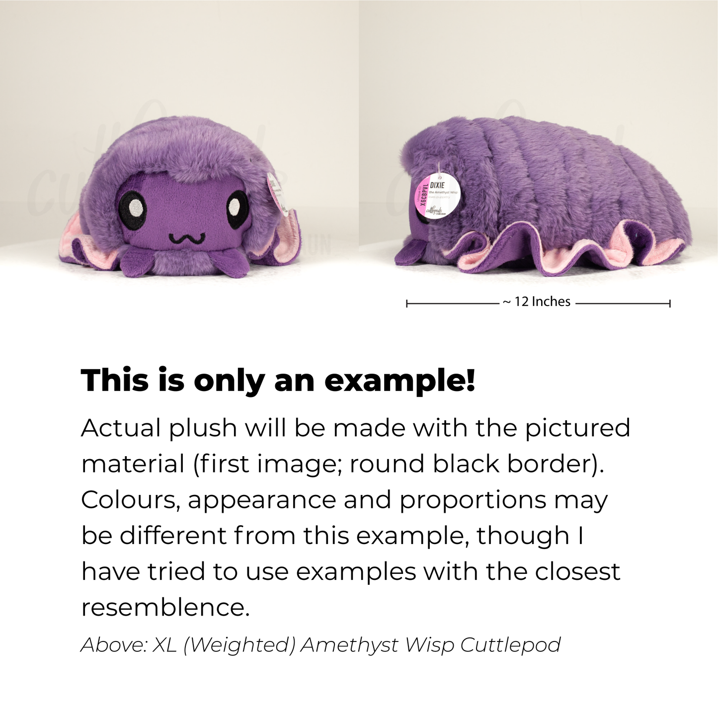 Chocolate Wisp Cuttlepod - XL Weighted Handmade Plush