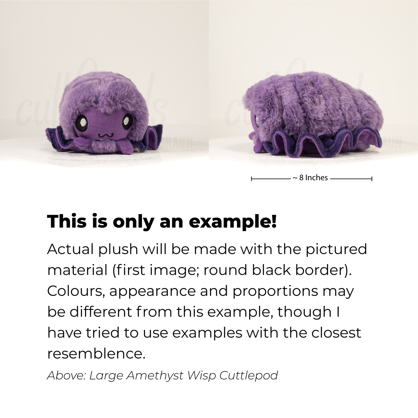 Mystic Wisp Cuttlepod - Large (Hand-Size) Handmade Plush