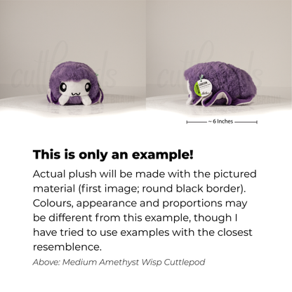 Shortcake Wisp Cuttlepod - Medium (Palm-Size) Handmade Plush