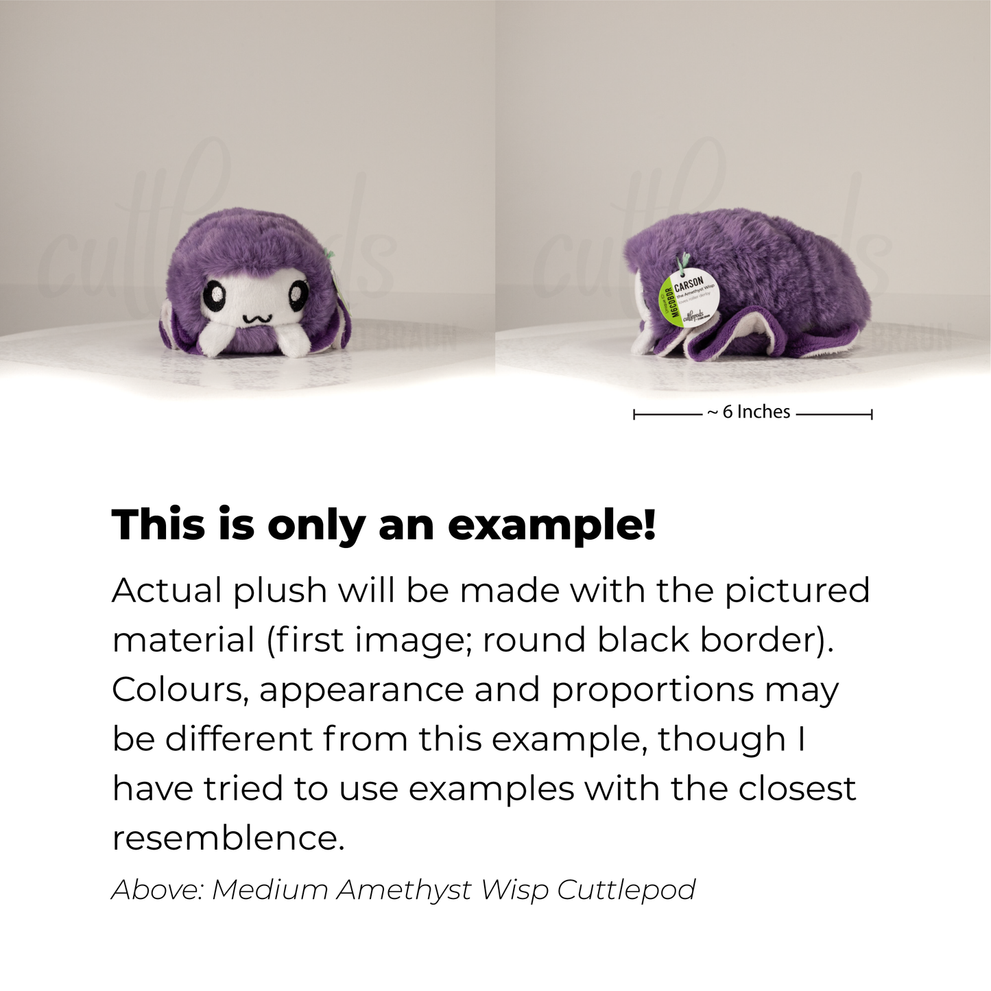 Honeypoof Wisp Cuttlepod - Medium (Palm-Size) Handmade Plush