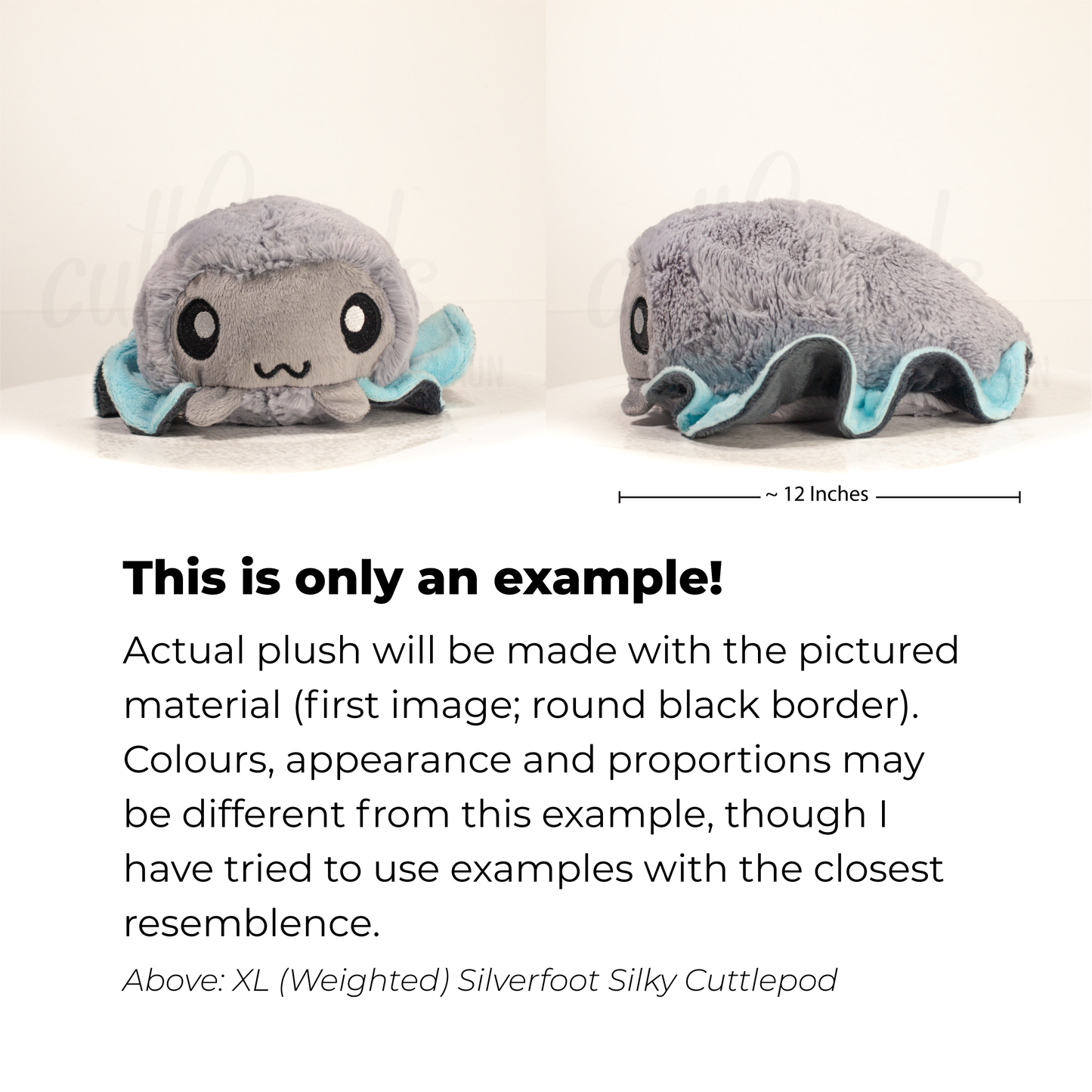 Cloudtail Silky Cuttlepod - XL Weighted Handmade Plush