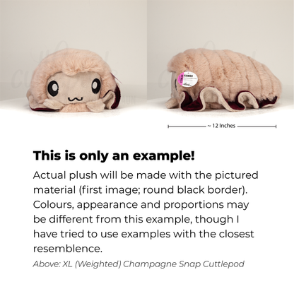 Saltpearl Snap Cuttlepod - XL Weighted Handmade Plush