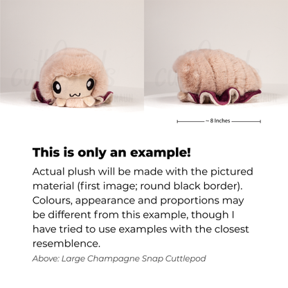 Blackberry Snap Cuttlepod - Large (Hand-Size) Handmade Plush