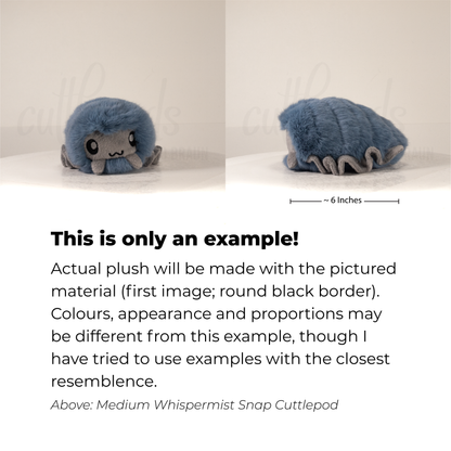 Saltpearl Snap Cuttlepod - Medium (Palm-Size) Handmade Plush