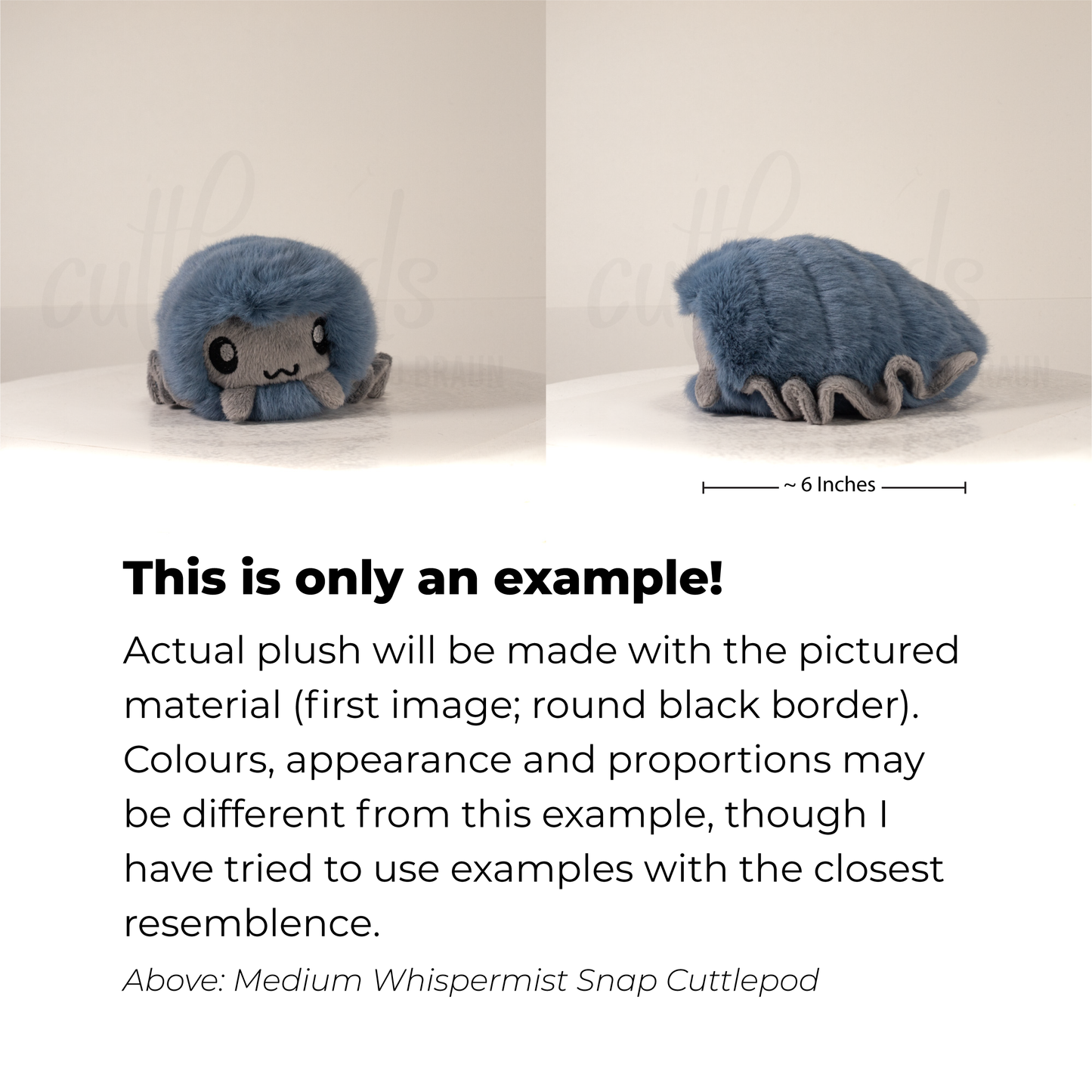 Custard Snap Cuttlepod - Medium (Palm-Size) Handmade Plush