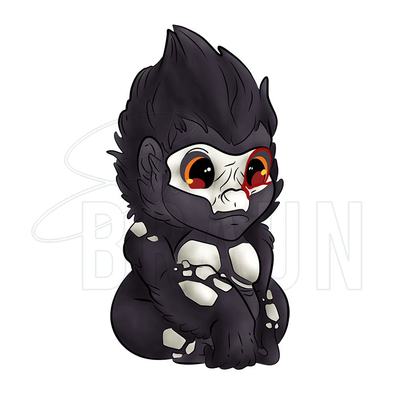 Beringel Gorilla Grimm Sticker