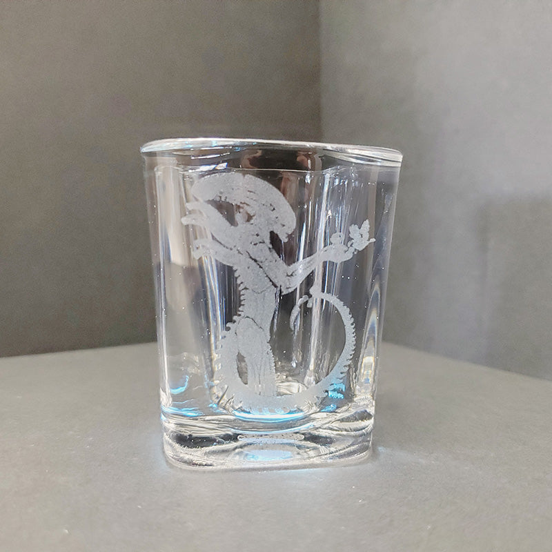 Alien Vs Birds Shot Glass