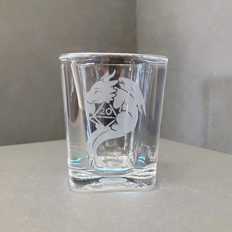 Nat 20 Dragon Shot Glass