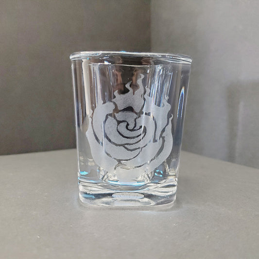 Ruby Emblem Shot Glass